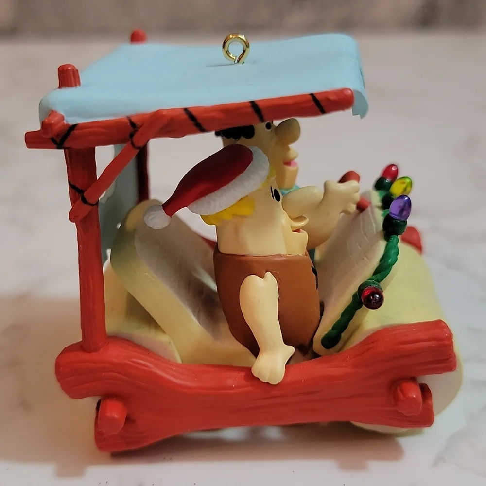 Flintstones Flintmobile Fred & Barney Car 1994 Hallmark Keepsake Ornament - Picture 4 of 5